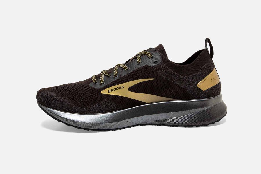 Brooks Running Shoes - Levitate 4 Road Mens - Black/Gold - PXI-472316